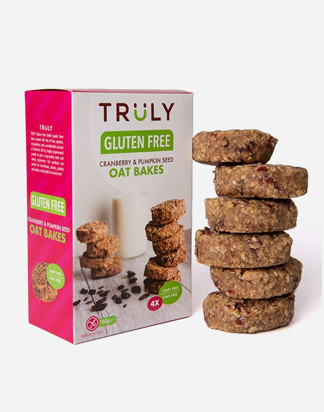 Gluten Free  <br> Cranberry & Pumpkin Seed <br> Oat Bakes (X4)